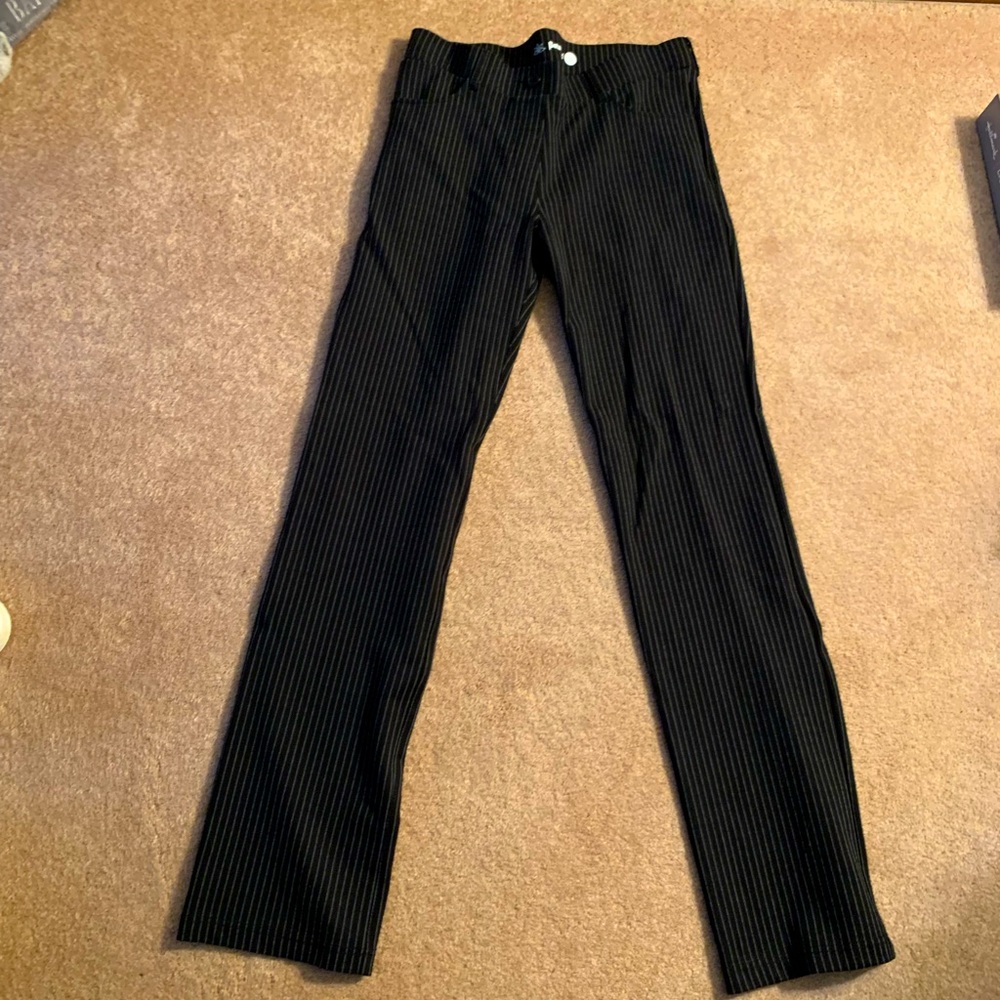 Betabrand Striped Dress Pant Yoga Pant l Size Large Long